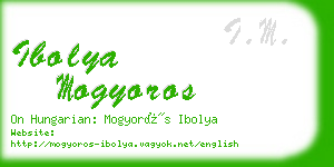 ibolya mogyoros business card